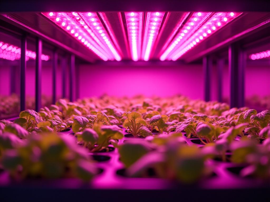 LED growing lights sa vertical farming setup