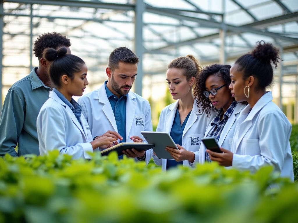 Talinhaga Fields team sa greenhouse inspection